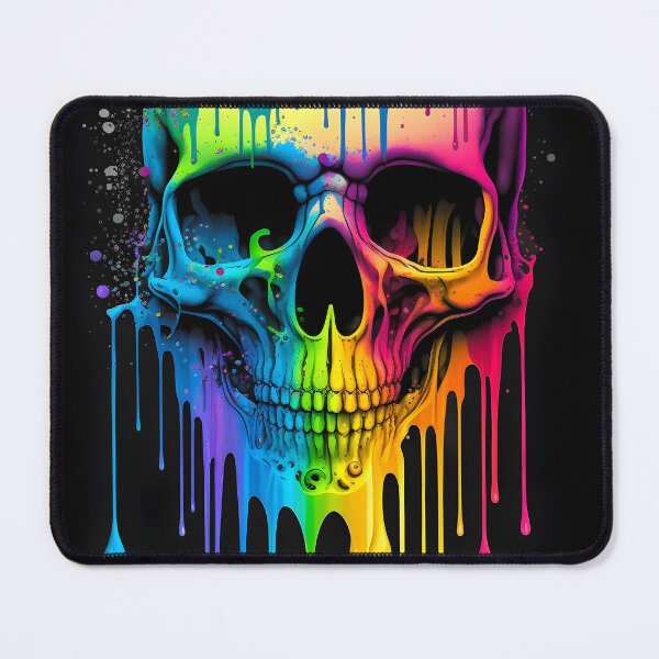 Item preview, Rainbow Drip Skull - LGBTQ Pride Skull with Dripping Rainbow Colors designed and sold by ZickDezine.