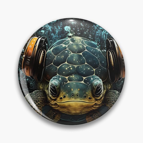 Artikelvorschau, Die Schildkröte mit Kopfhörern - Design für Musik- und Schildkröten-Liebhaber entworfen und verkauft von togetherShirts.