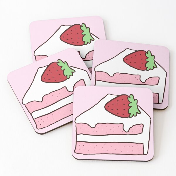 Item preview, Cute strawberry cake illustration  designed and sold by Yarafantasyart.