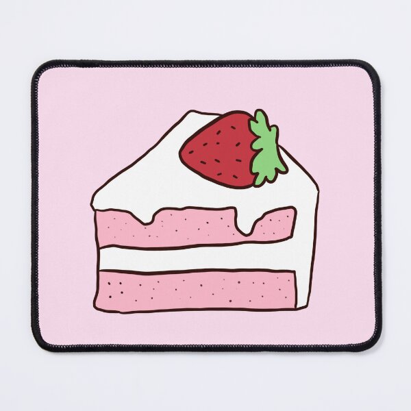 Item preview, Cute strawberry cake illustration designed and sold by Yarafantasyart.