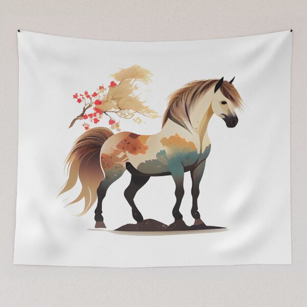 Item preview, Colorful Cartoon Norwegian Fjord Horse (Japanese Character Style) - Horses 27 designed and sold by MLArtifex.