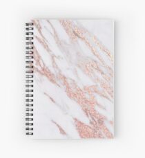 Blush pink rose gold marble Spiral Notebook