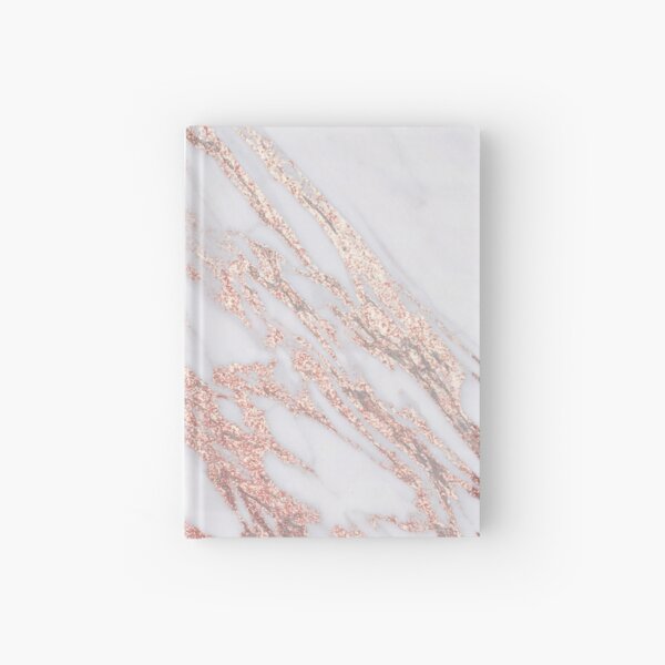 Blush pink rose gold marble Hardcover Journal