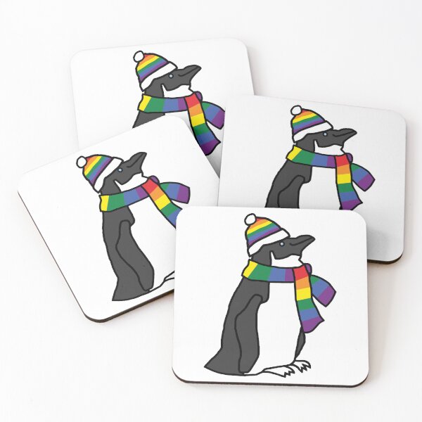 Item preview, Penguin and Rainbow Pride Flag Hat and Scarf designed and sold by ellenhenry.