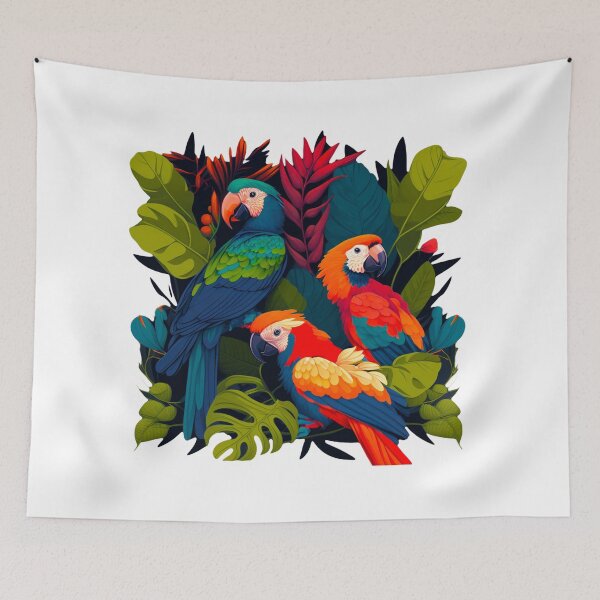 Item preview, Copy of Tropical Birds in Paradise colorful illustration designed and sold by Gerald Waters.
