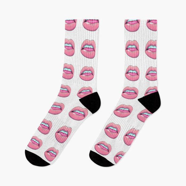 Item preview, Funky Pink Lips Sticker designed and sold by kfir marco.