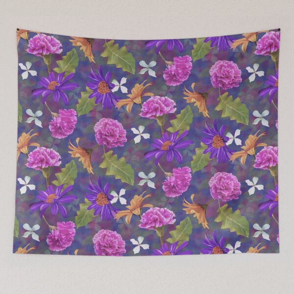Item preview, Gerberas and Carnations Seamless  Pattern Design  designed and sold by Tina Veenstra.