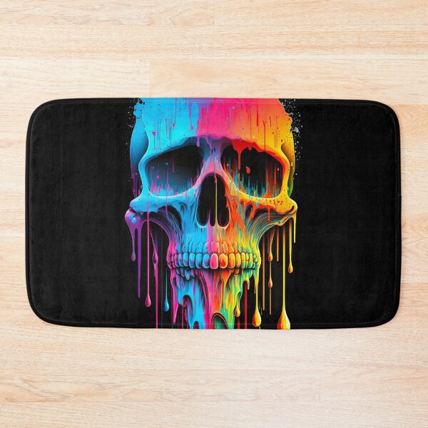 Item preview, Rainbow Drip Skull - LGBTQ Pride Skull with Dripping Rainbow Colors designed and sold by ZickDezine.