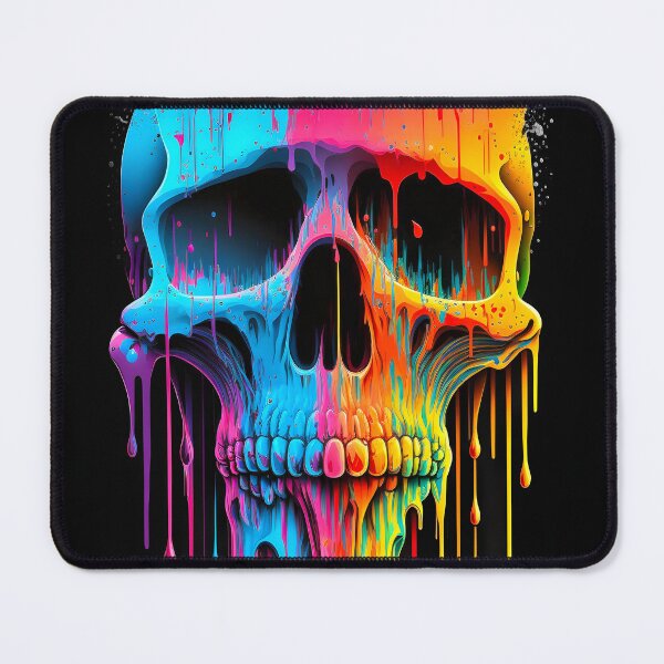 Item preview, Rainbow Drip Skull - LGBTQ Pride Skull with Dripping Rainbow Colors designed and sold by ZickDezine.