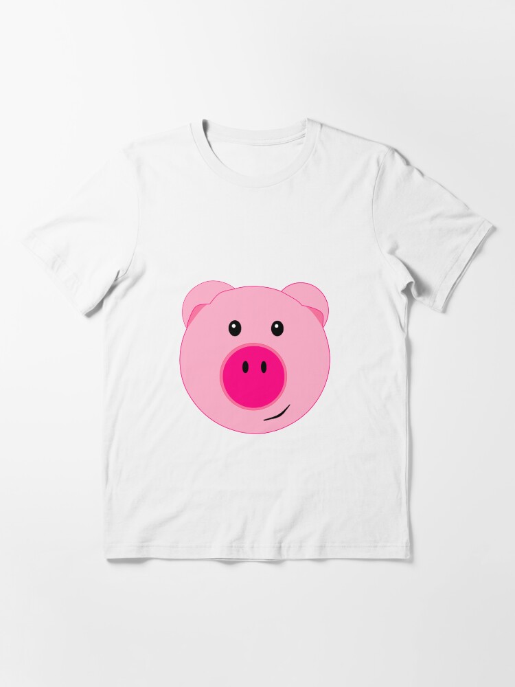 Pink striped cheap piglet shirt