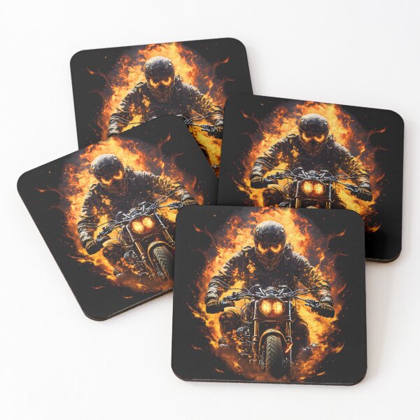 Item preview, Biker engulfed in flames designed and sold by Just66.