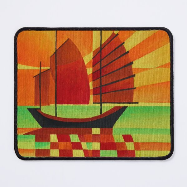 Item preview, Junk on Sea of Green Cubist Abstract designed and sold by taiche.