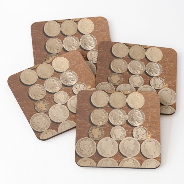 Item preview, cents, nickels, dimes, quarters  designed and sold by coinsxcrochet.