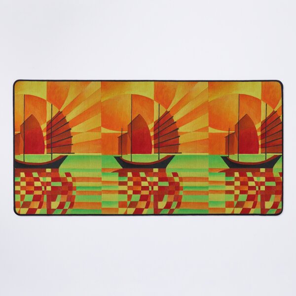 Item preview, Junk on Sea of Green Cubist Abstract designed and sold by taiche.