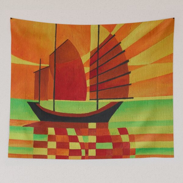 Item preview, Junk on Sea of Green Cubist Abstract designed and sold by taiche.