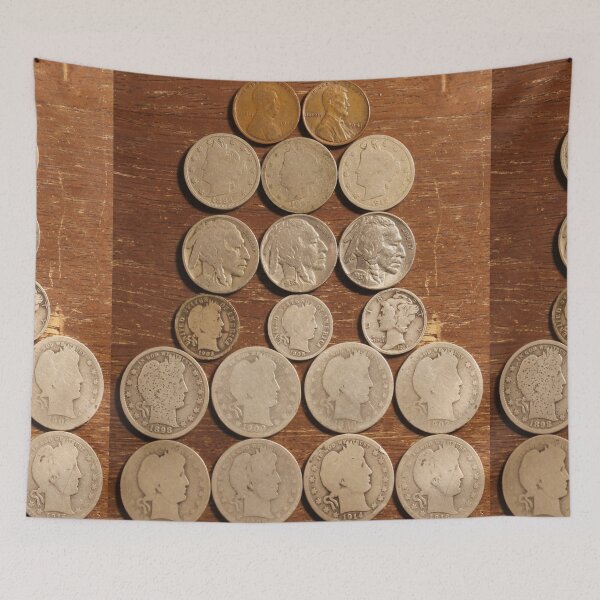 Item preview, cents, nickels, dimes, quarters  designed and sold by coinsxcrochet.