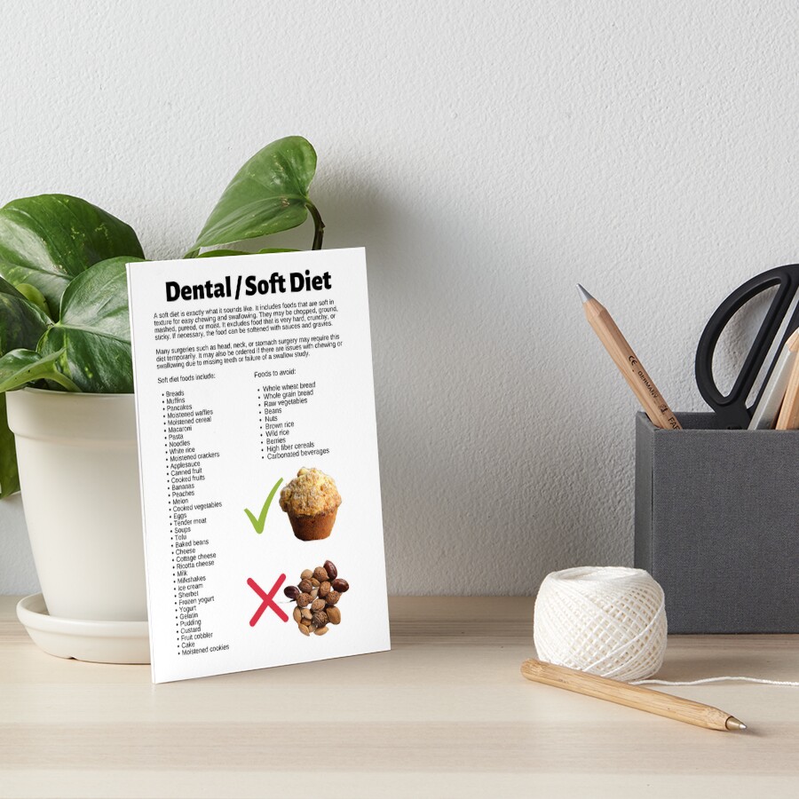 "Dental / Soft Diet Infographic" Poster for Sale by Caregiverology ...