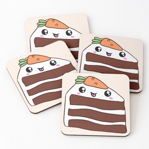 Item preview, Kawaii Cute carrot cake illustration  designed and sold by Yarafantasyart.