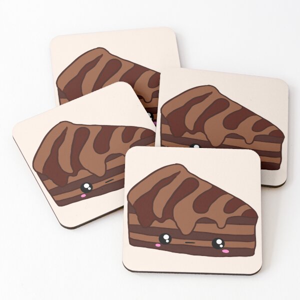Item preview, Kawaii chocolate cake illustration  designed and sold by Yarafantasyart.