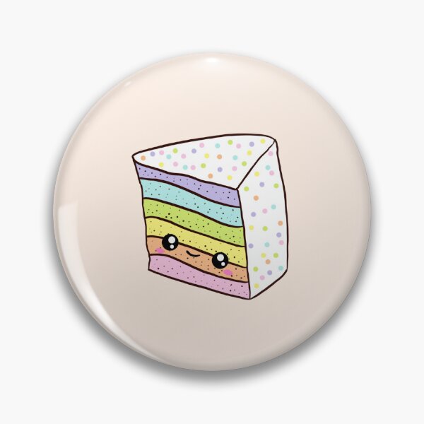 Item preview, Kawaii pastel rainbow cake illustration  designed and sold by Yarafantasyart.
