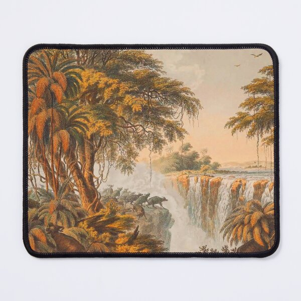 Item preview, Vintage Painting Of Buffaloes At The Victoria Falls, 1865 designed and sold by w-world-life-co.