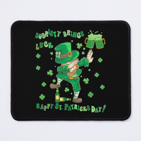 Artikelvorschau, Nüchternheit bringt Glück. Alles Gute zum St. Patricks Day. Kleeblatt-Illustration. Koboldhutgraphik. Bestbewertetes Design zum St. Patrick's Day. Kein Alkohol. Aufkleber. entworfen und verkauft von Rowbic.