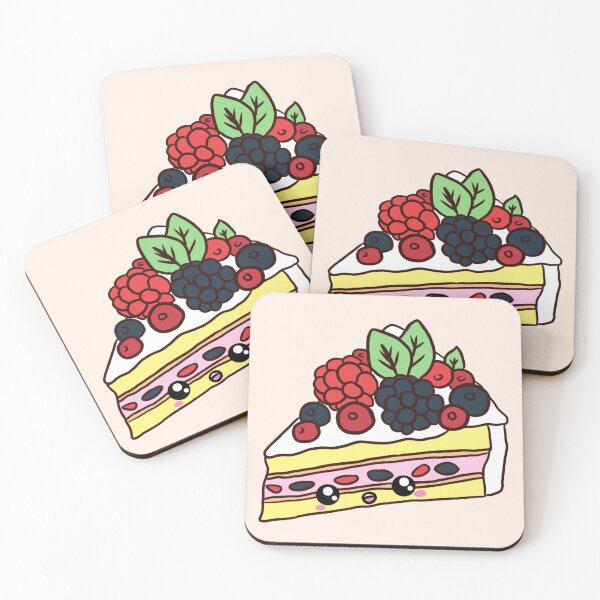 Item preview, Kawaii fruit cake illustration  designed and sold by Yarafantasyart.