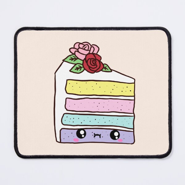 Item preview, Kawaii pastel colorful cake illustration designed and sold by Yarafantasyart.