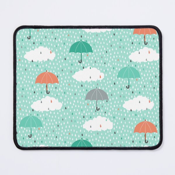 Item preview, Raindrops, umbrellas and clouds designed and sold by Cheekyleopard.