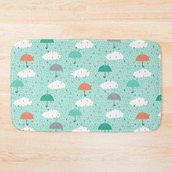Item preview, Raindrops, umbrellas and clouds designed and sold by Cheekyleopard.