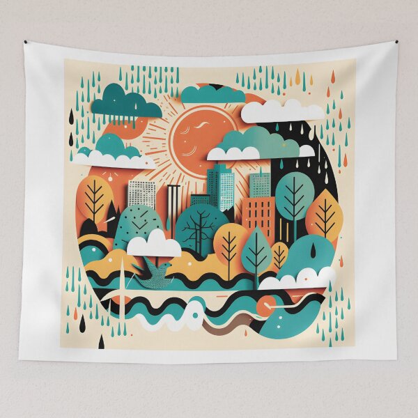 Item preview, Abstract Climate - Rainy Day designed and sold by AgitProPrints.