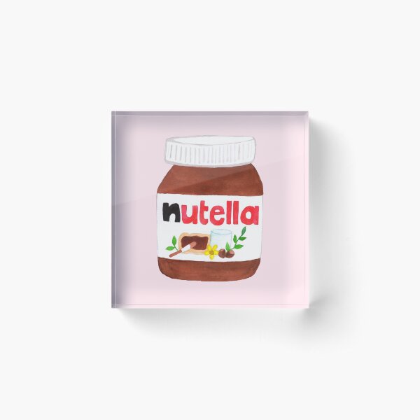 Nutella Forever | Graphic | Pink Acrylic Block