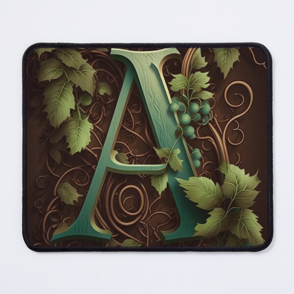 Item preview, Letter A monogram bronze and turquoise designed and sold by Neonmountain.
