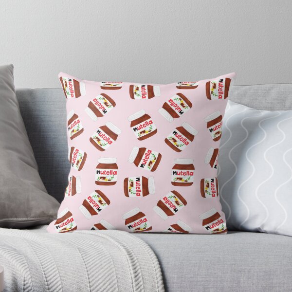 Nutella Forever - Scatter - Pink Throw Pillow