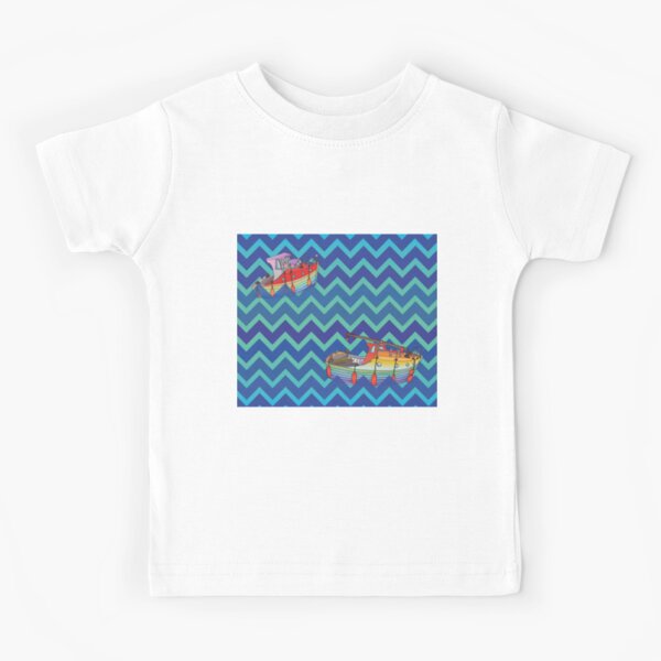 Boats on Zig-Zag Water Kids T-Shirt