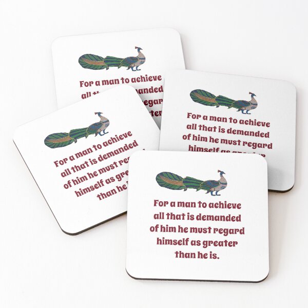 Item preview, For A Man To Achieve - Confidence Quote designed and sold by CrankyOldDude.