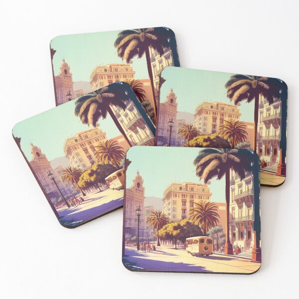 Item preview, Sunny 1970s Malaga Streets designed and sold by Heritage Print Co.