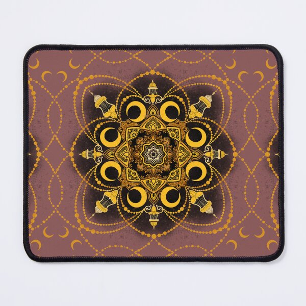 Item preview, mandala with lanterns and moon for ramadan designed and sold by Hennagirl.