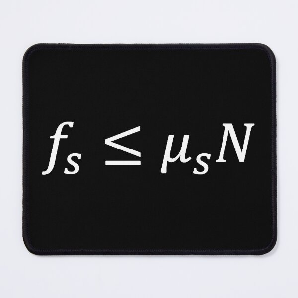 Item preview, Static friction inequality, classical mechanics and engineering designed and sold by NoetherSym.