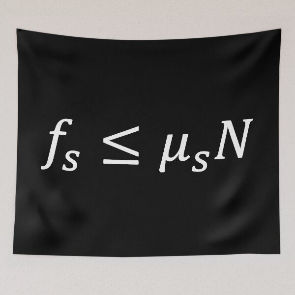 Item preview, Static friction inequality, classical mechanics and engineering designed and sold by NoetherSym.