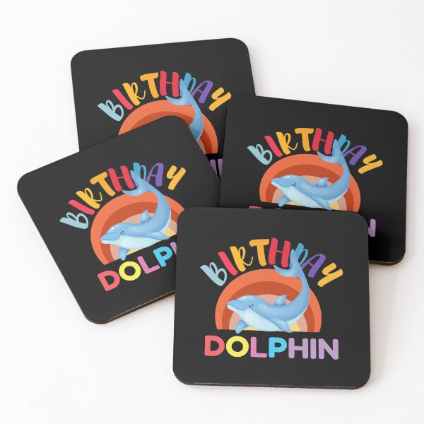 Item preview, Happy Cute Dolphin Birthday Kid B-day Matching Family Party Funny Cute Animal Boys Girls Birthday Party designed and sold by YoungESC.