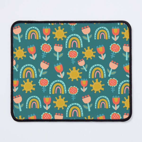 Item preview, Rainbows and Flowers Seamless Surface Pattern designed and sold by PBJArt.