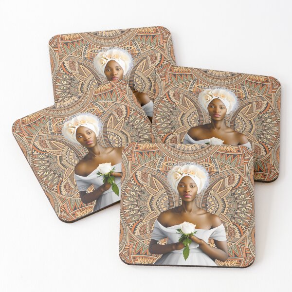 Item preview, Beautiful African Woman With glowing headwrap  designed and sold by Rell1970.