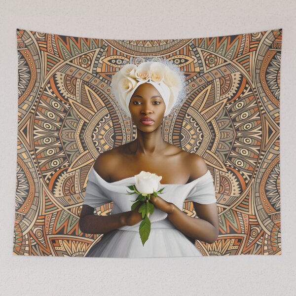 Item preview, Beautiful African Woman With glowing headwrap  designed and sold by Rell1970.