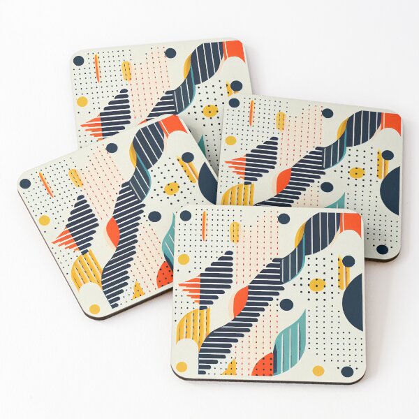 Item preview, Abstract Minimal Basic Latin Pattern Digital Painting designed and sold by CodeAndColors.