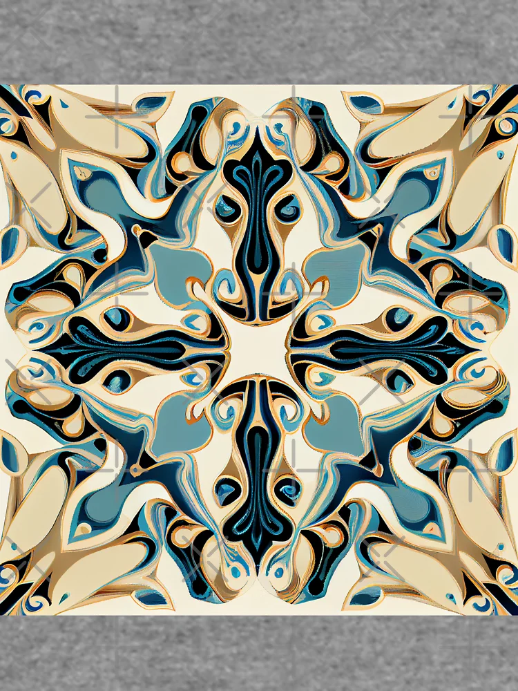 Thumbnail 6 von 6, Leichter Pullover, Semi Abstract Minimal Symmetrical Dense New Mediterranean Pattern Digital Painting designt und verkauft von CodeAndColors.