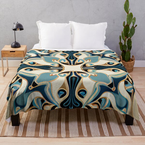 Item preview, Semi Abstract Minimal Symmetrical Dense New Mediterranean Pattern Digital Painting designed and sold by CodeAndColors.