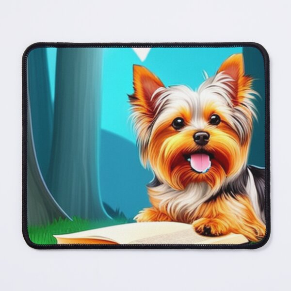 Item preview, Yorkie reading a book designed and sold by IviBlack.