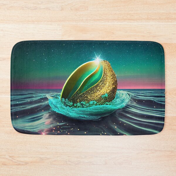 Artikelvorschau, Glittering Avocado in an Oceanic Dream Digital Painting entworfen und verkauft von CodeAndColors.