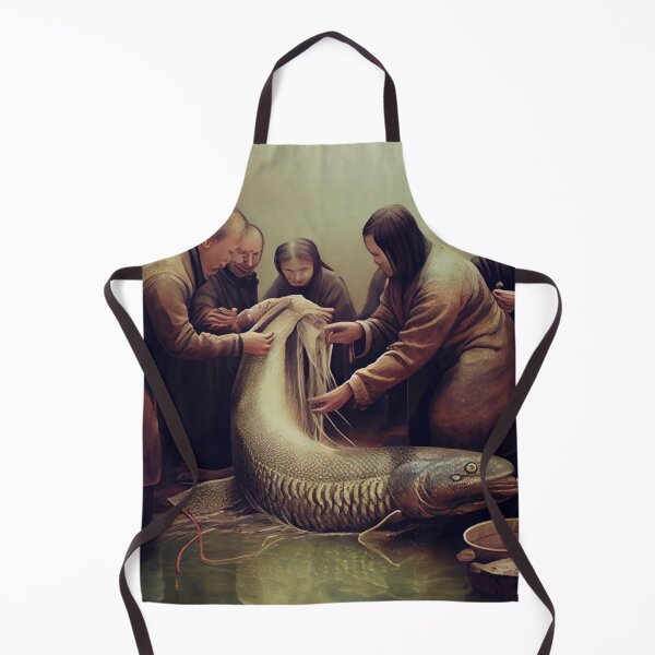 Item preview, Celebrating a Lungfish A Hairbrushing Ceremony Digital Painting designed and sold by CodeAndColors.